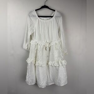 Art Class Girls 3/4 sleeve‎ white Art Class dress boho
